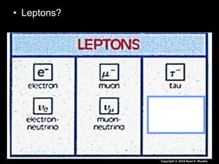 • Leptons?
Copyright © 2010 Ryan P. Murphy
 