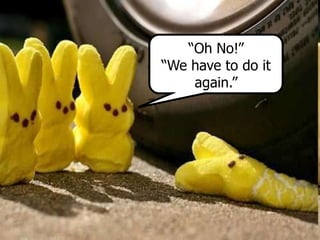 “Oh No!”
“We have to do it
again.”
 