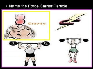 • Name the Force Carrier Particle.
 