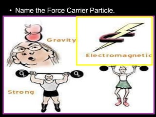 • Name the Force Carrier Particle.
 