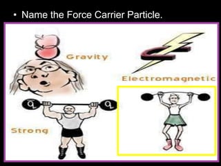 • Name the Force Carrier Particle.
 
