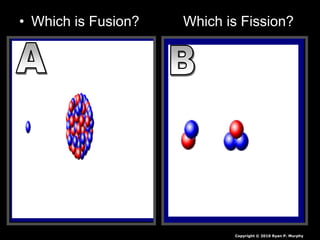 • Which is Fusion? Which is Fission?
Copyright © 2010 Ryan P. Murphy
 