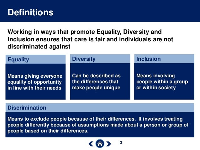 promote equality and inclusion Promoting equality and inclusion i am writing this booklet to inform all members of staff, adult carers, children and young people about supporting understanding and. promote equality and inclusion Promoting equality and inclusion i am writing this booklet to inform all members of staff, adult carers, children and young people about supporting understanding and.