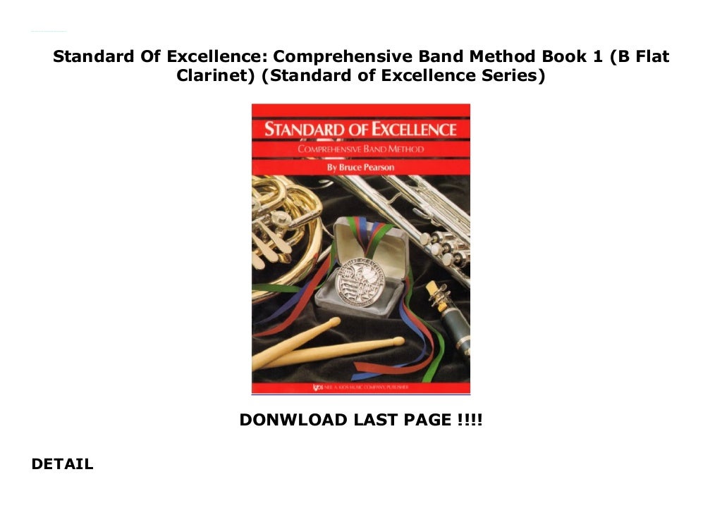 Standard Of Excellence Comprehensive Band Method Book 1 (B Flat