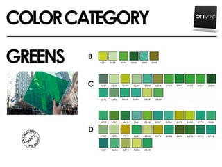 B
C
D
GREENS
COLORCATEGORY
 