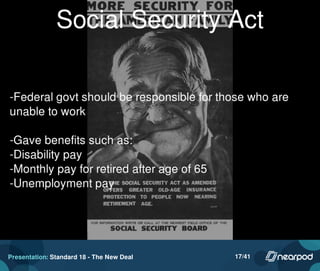 Presentation: Standard 18 - The New Deal 17/41
 