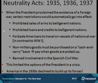 Presentation: Standard 18 - The New Deal 30/41
 