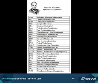 Presentation: Standard 18 - The New Deal 4/41
 