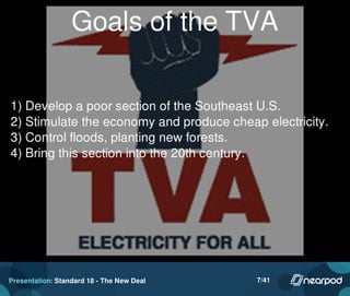Presentation: Standard 18 - The New Deal 7/41
 