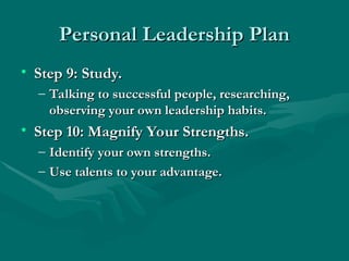 Comprehensive Guide to Leadership and Personal Development Strategies | PPT