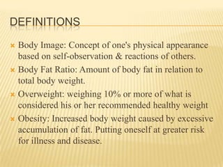 Standard 3: Body Image/Eating Disorders | PPTX