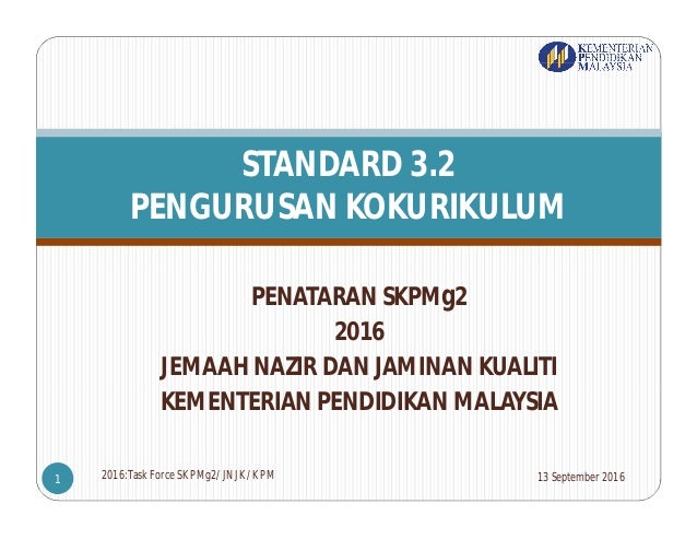 Standard 3 2 Pengurusan Kokurikulum Standard Kualiti Pendidikan Ma