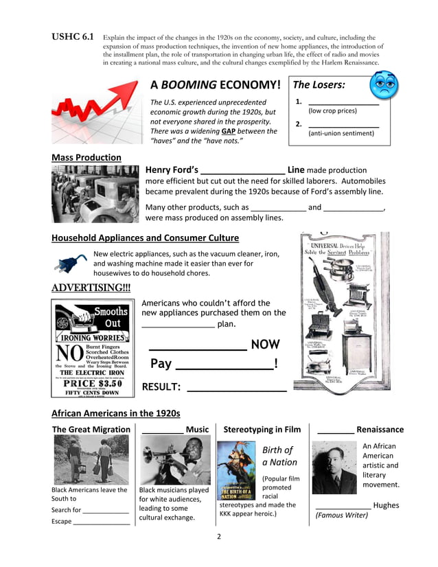 Standard 6 Review Guide (SC US History EOC) PDF