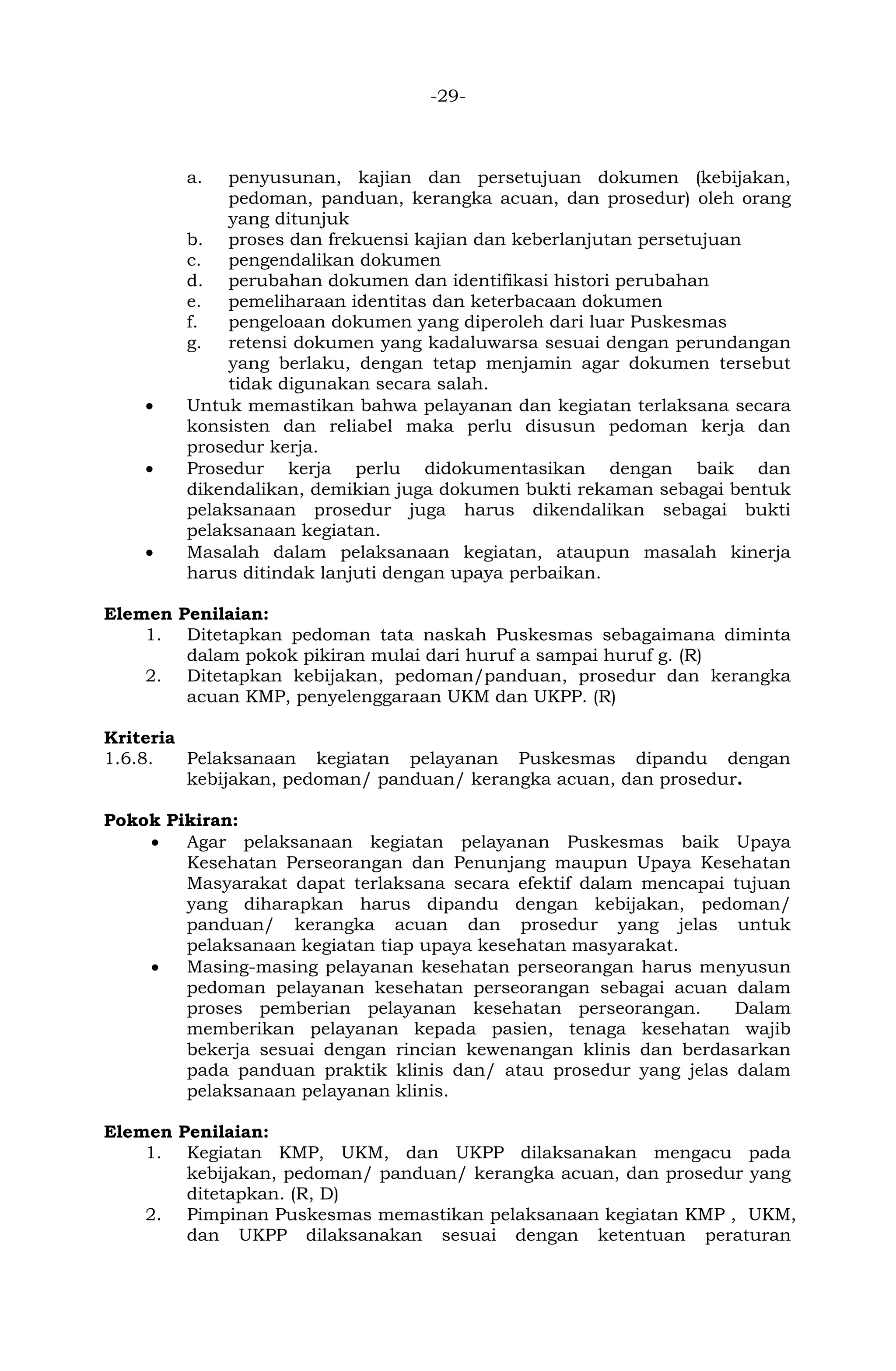 Instrumen Sam's Standar dan Instrumen Akreditasi Puskesmas edisi II, versi tahun 2019 ...