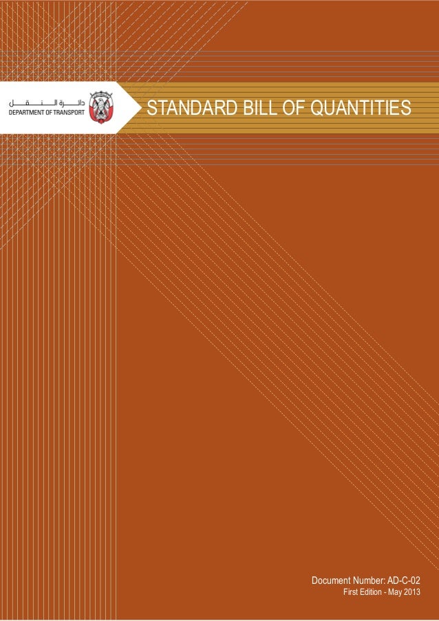 standard bill of quantities