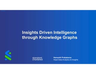 INTERNAL
Insights Driven Intelligence
through Knowledge Graphs
Hemanth Prabakaran
Head Data Analytics & Insights
 