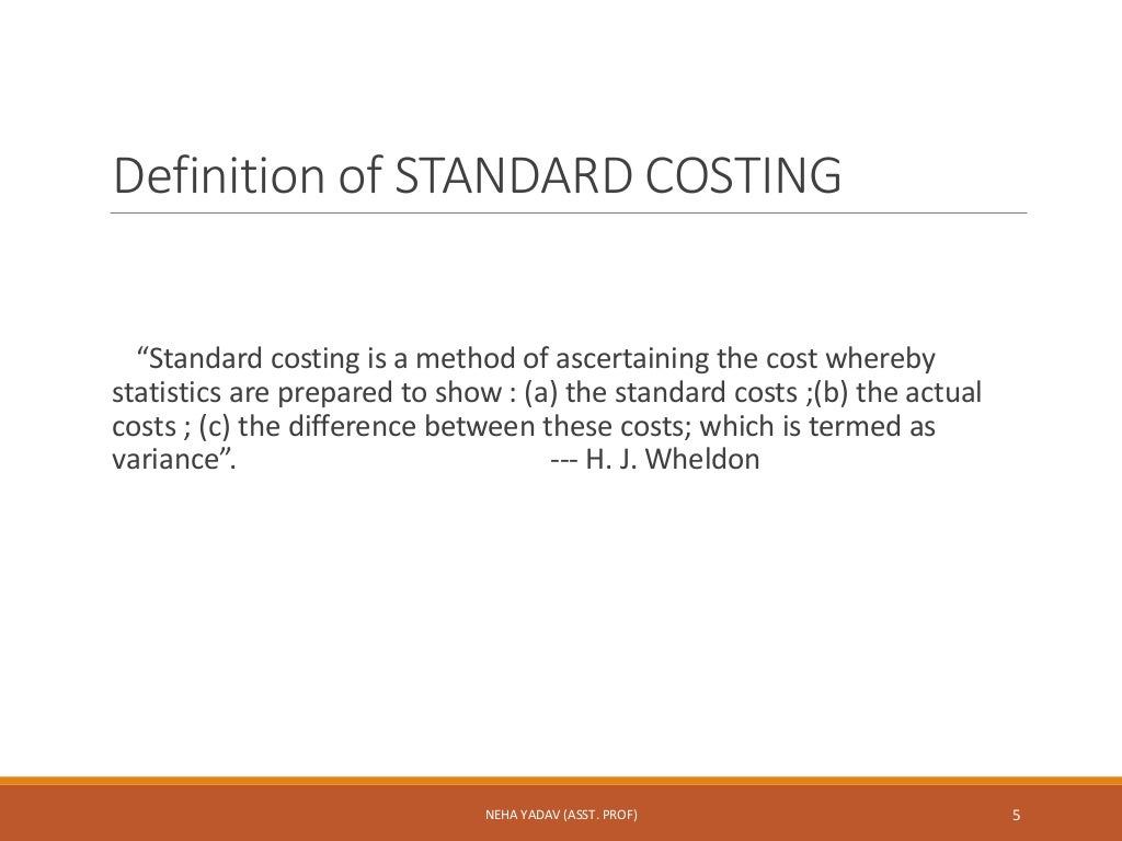 Standard costing