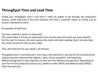 Throughput Time Example Comprehensive Guide to Standard Costs and Variance Analysis in ...