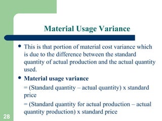 Standard costing presentation | PPT