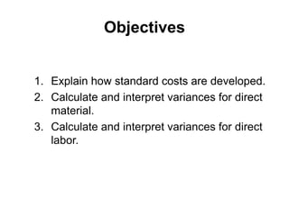 Standard costs and variance analysis | PPT