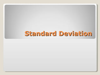 Standard Deviation 