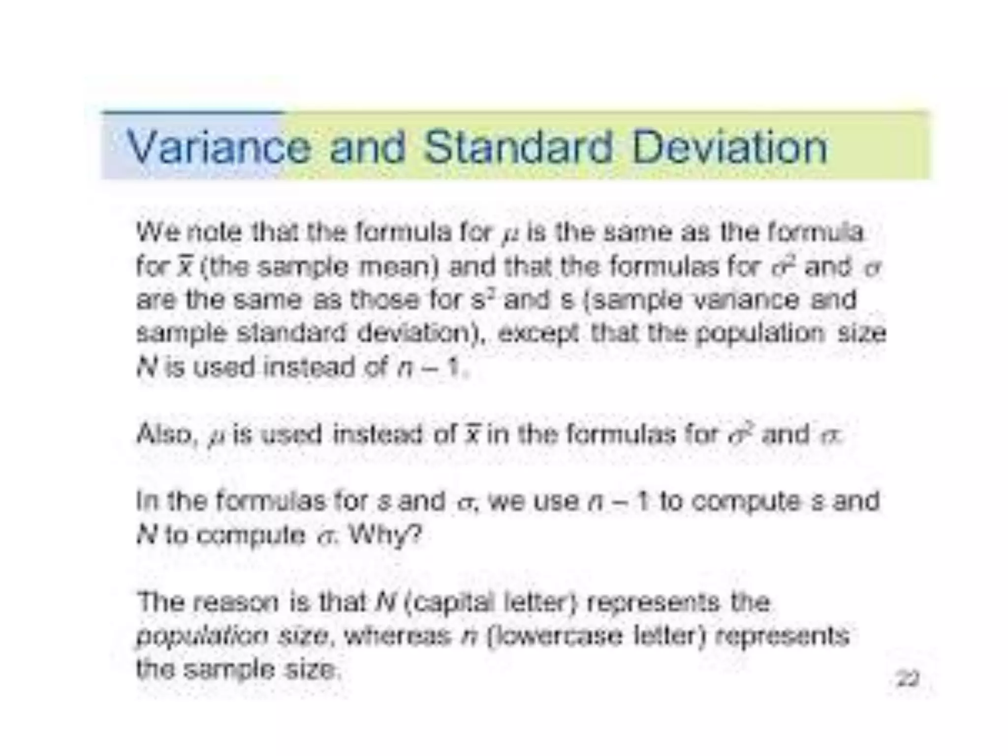 Standard deviation