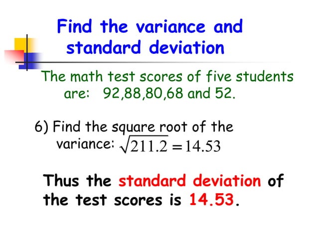 Standard Deviation.ppt | Standardized Testing | Educational Assessment