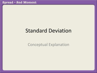 Standard Deviation
Conceptual Explanation
 