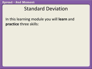 Standard deviation select - run - interpret | PPTX