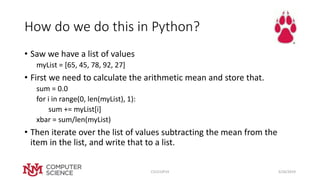 CS 151 Standard deviation lecture | PPT