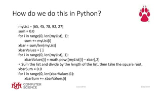 CS 151 Standard deviation lecture | PPT