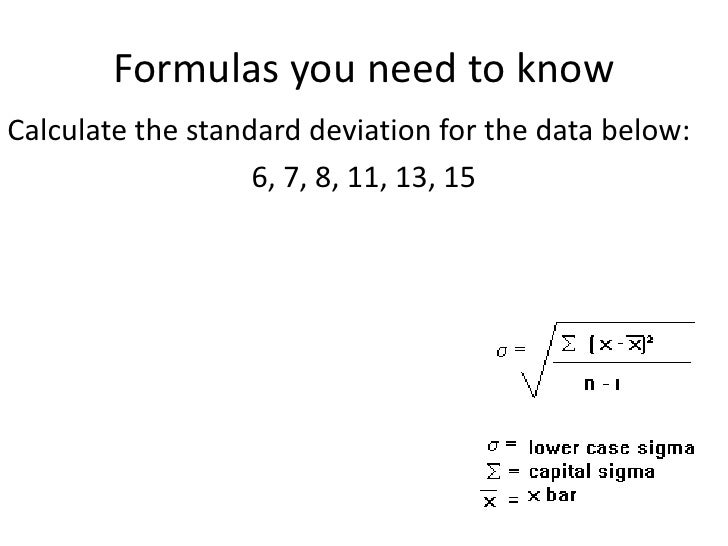 Standard deviation lesson