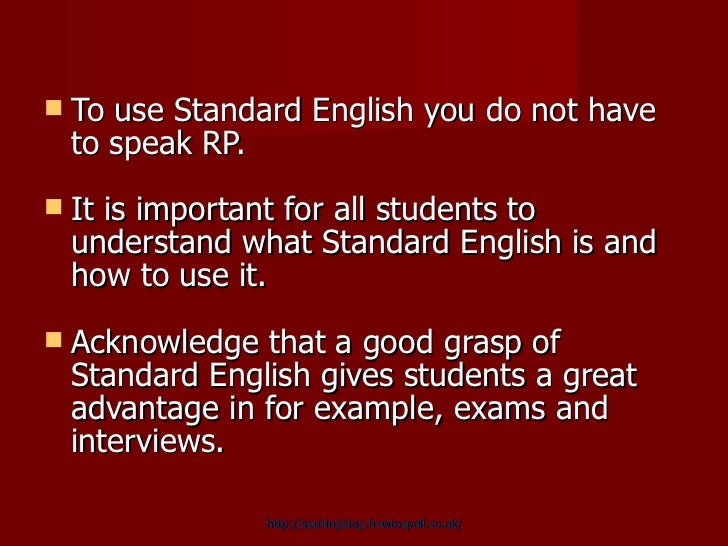 Standard English Dialect