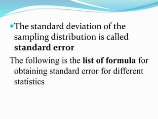 Standard error-Biostatistics | PPT