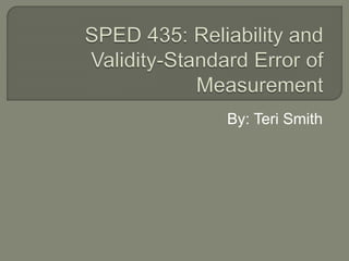Standard error of measurement | PPTX