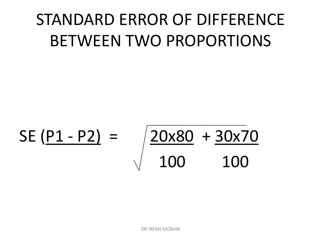 ZTest and Standard error