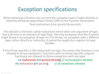 Standard exceptions | PPT