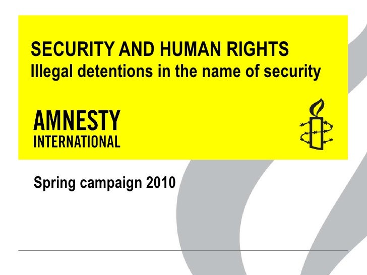 SECURITY AND HUMAN RIGHTS
