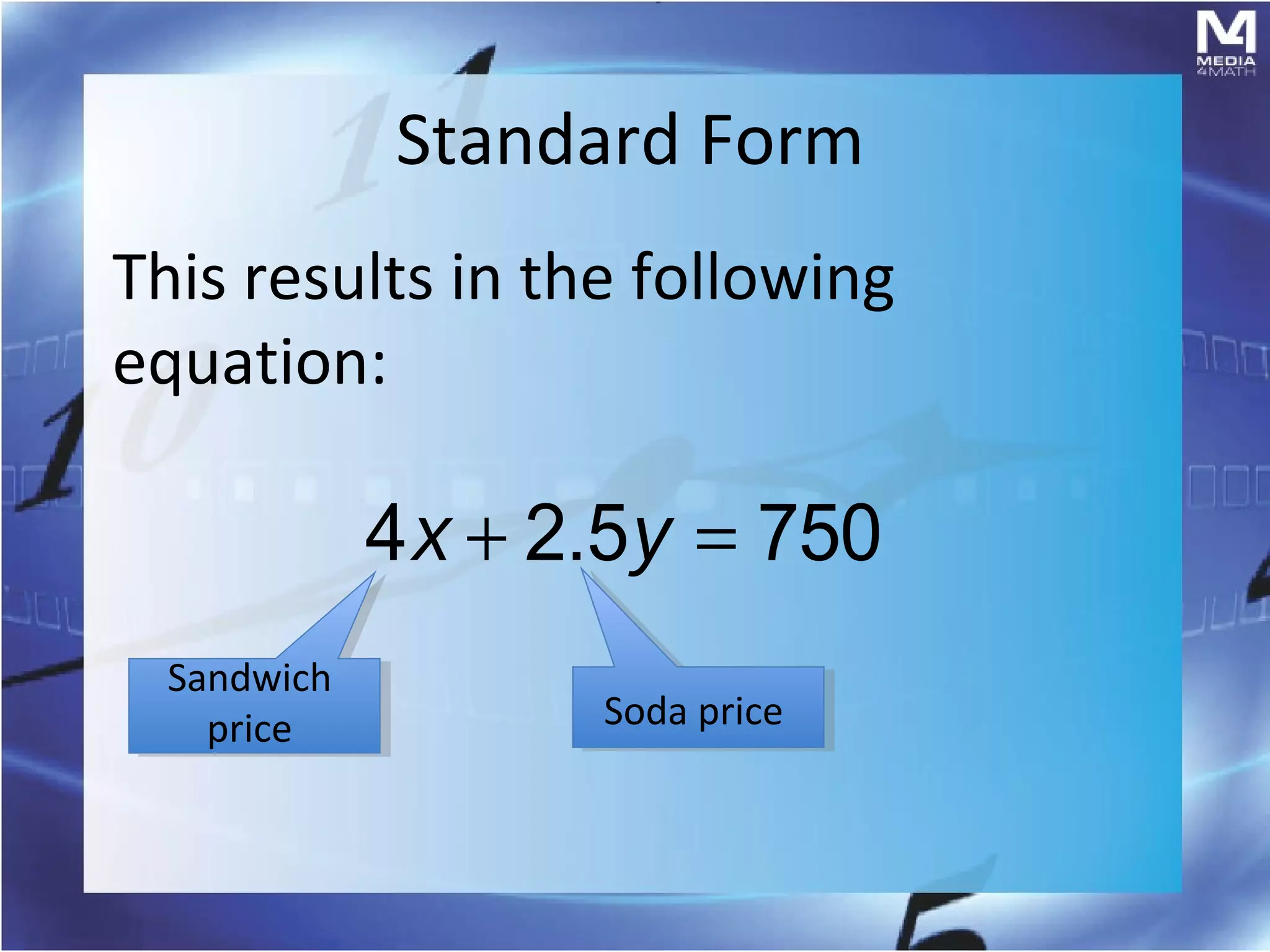 Brief Review: Linear Equations in Standard Form | PPT