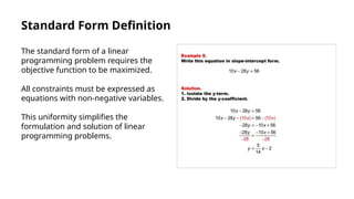 Standard Form Of A Linear Programming Problem, Geometry Of Linear ...