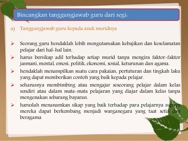 Standard guru malaysia (tanggungjawab)