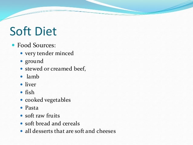 Soft Diet Chart