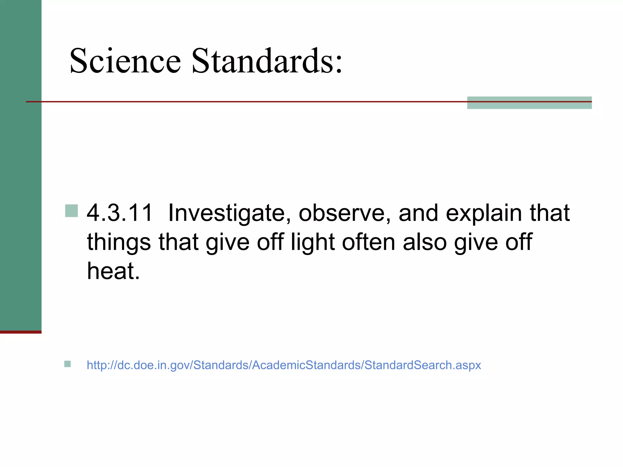 Standard Indicator Lesson Plan Ppt PPT