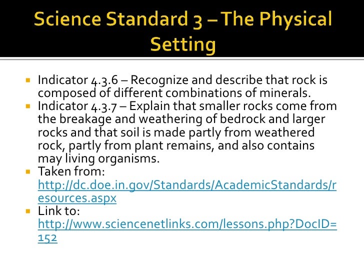 Standard Indicator Project 1 4th Grade