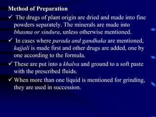 Preparation and Standardisation of Ayurvedic Dosage forms | PPTX