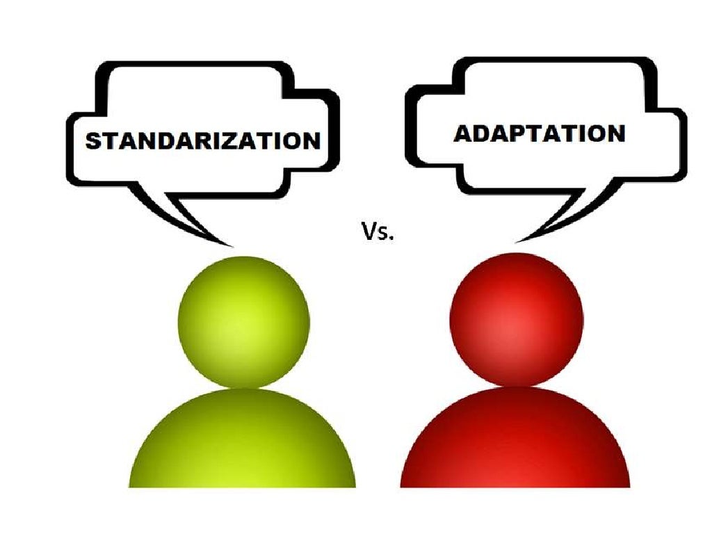 Standardisation Versus Adaptation