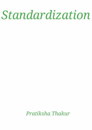 Standardization | PDF