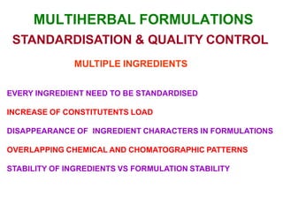 Standardization of herbal drugs ppt for webinar | PDF