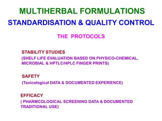 Standardization of herbal drugs ppt for webinar | PDF