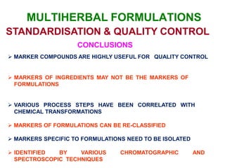 Standardization of herbal drugs ppt for webinar | PDF